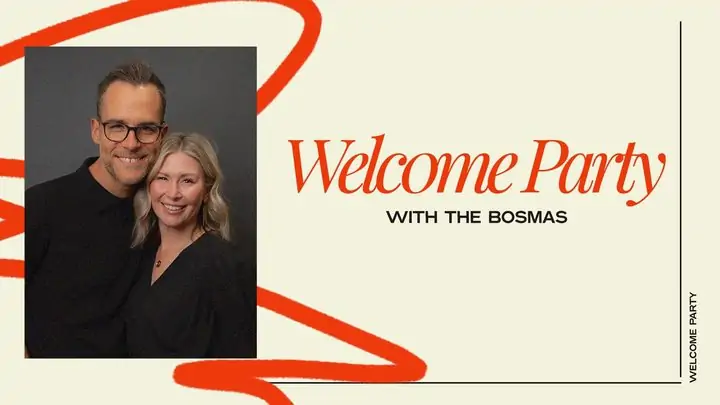 Welcome Party with the Bosma's logo