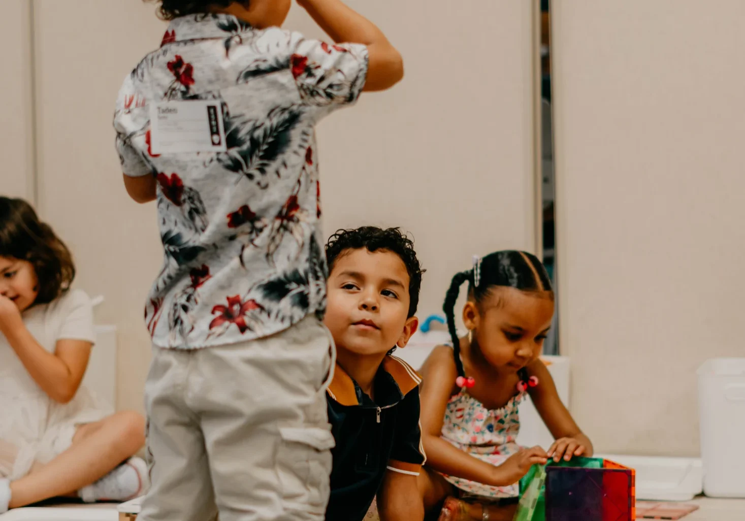 Children learning together in an Avenue Kids classroom