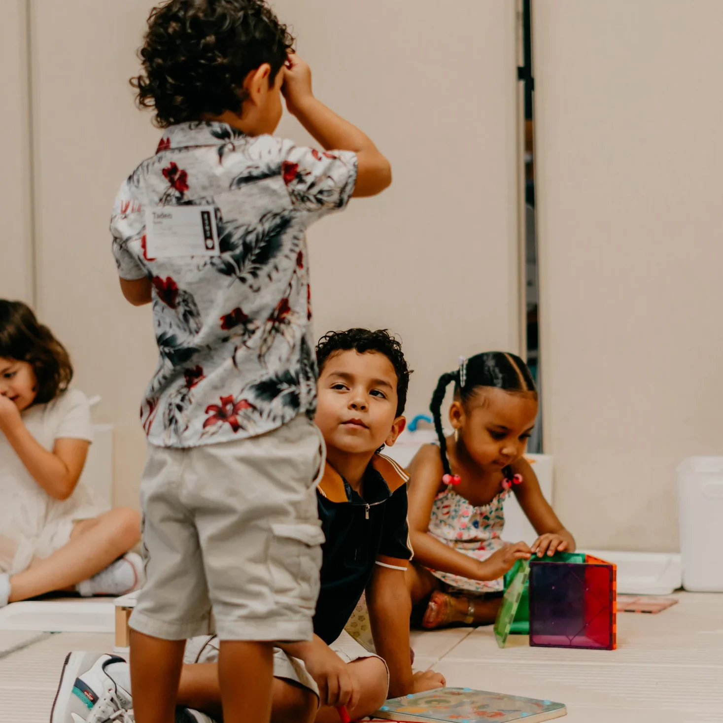 Children learning together in an Avenue Kids classroom