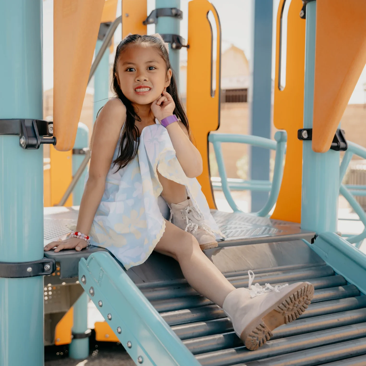 A child enjoying the Avenue Church playground at Easter